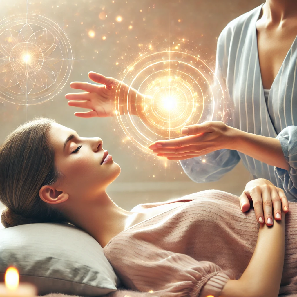 Soin Energétique 1 Femme reçoit un soin énergétique