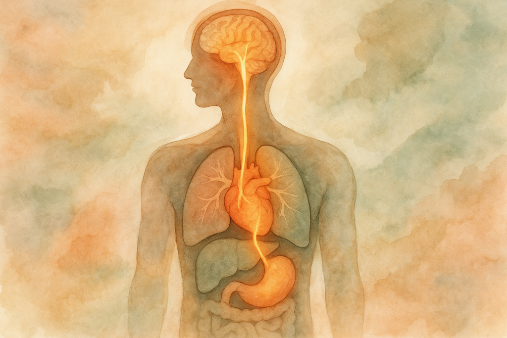 Les Conseils 6 Trajet anatomique du nerf vague — illustration du souffle et du système nerveux parasympathique